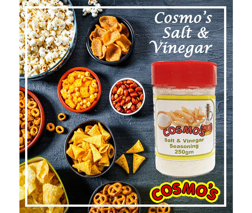 Cosmo's Salt & Vinegar Seasoning is great to boost the flavour of any food.